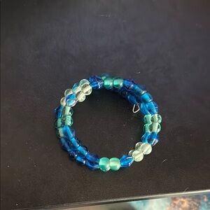 Blue and Green Beaded Bracelet